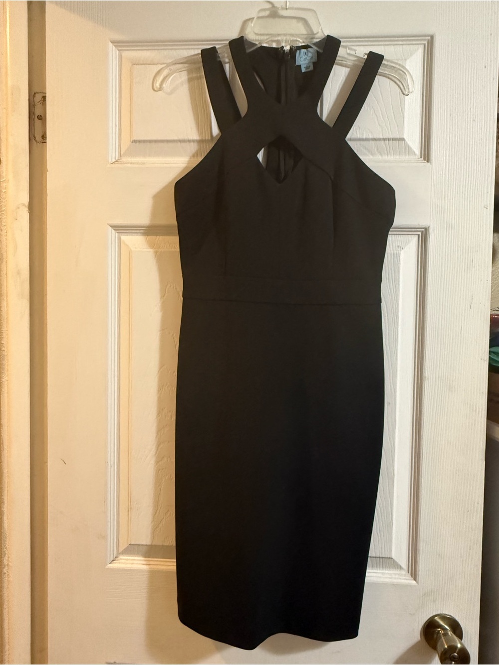 Women's Black Strappy Sheath Dress